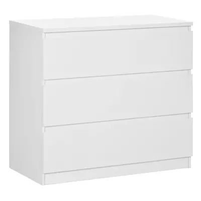 HOMCOM Chest of Drawers, Drawer Storage Cabinet Unit for Bedroom, White