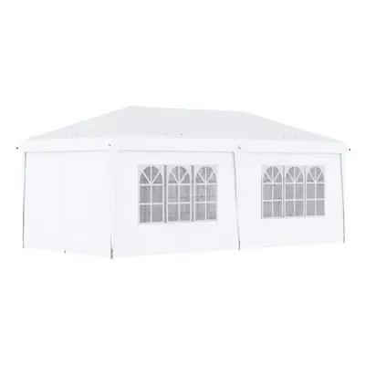 Outsunny x 6m Pop Up Gazebo Height Adjustable Party Tent w/ Storage Bag Black