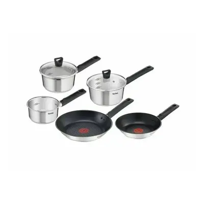 Tefal Piece Simpleo Frying Pans & Sauce Pans Set - Stainless Steel