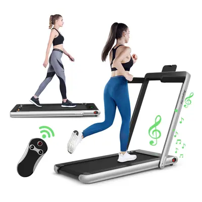 2 in Folding Treadmill Electric Walking Running Machine Bluetooth LED Display