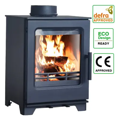 Defra 5KW Log Wood Burning Multifuel Stove Woodburner Fireplace Eco Design Ready