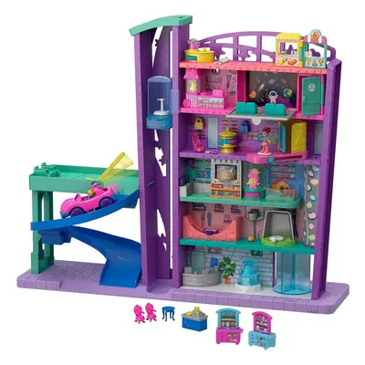 Polly Pocket Mega Mall with Floors, Vehicle, Elevator and Micro Dolls