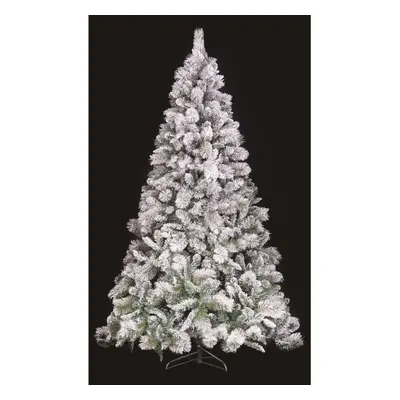 7FT Frosted Snowy Boulder Pine Helsinki Fir Green Tips Bushy Artificial Christmas Tree