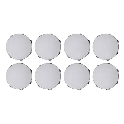 8pcs inch Musical Tambourine Tamborine Drum Round Percussion Gift for KTV Party