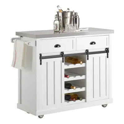 SoBuyÂ® FKW94-W, Kitchen Storage Trolley Kitchen Cabinet Kitchen Island