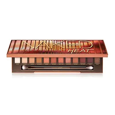 URBAN DEcAY Naked Heat Eye Palette (12 X Eyeshadow + Double Ended BlendingDetailed crease Brush)