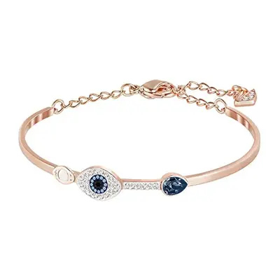 Swarovski Symbolic Rose Gold Evil Eye Bangle Bracelet