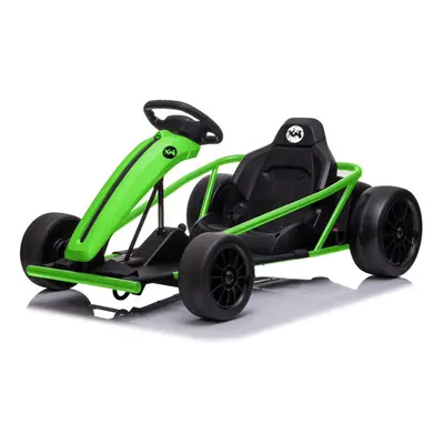 XN E-Go Kart 24v Kids Electric Go Kart Ride On - Black/Green