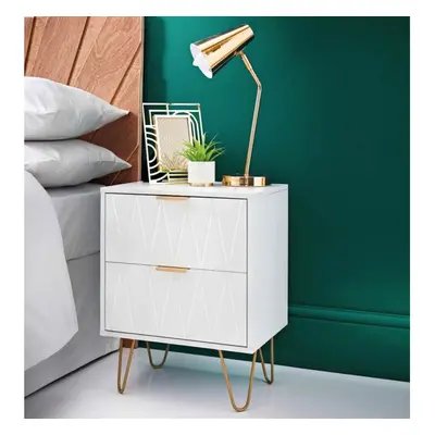 Bedside Tables With Drawer Gold Legs Side Table Bedroom Furniture White