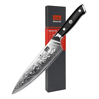 SHAN ZU Chef's Knife Damascus Steel Kitchen Knife Super Steel Layer Knife inches with G10 Handle