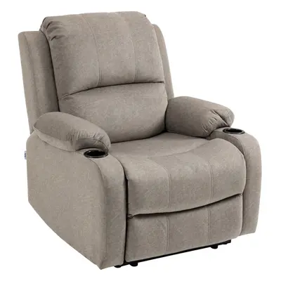 HOMCOM Recliner Armchair for Living Room, Recliner Chair with Cup Holder