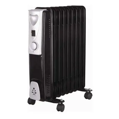 Blac 2kw 9-fin Slimline Oil Filled Radiator - oil filled radiator black electric kingavon bbor11