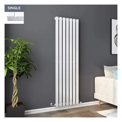 Lulea x 480mm White Single Rectangular Panel Vertical Radiator