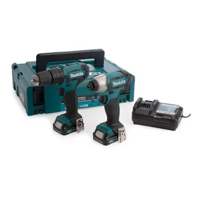 Makita Makita CLX228AJ 12Vmax CXT Combi Drill & Impact Driver Twin Pack (2 x 2.0Ah Batteries) CL