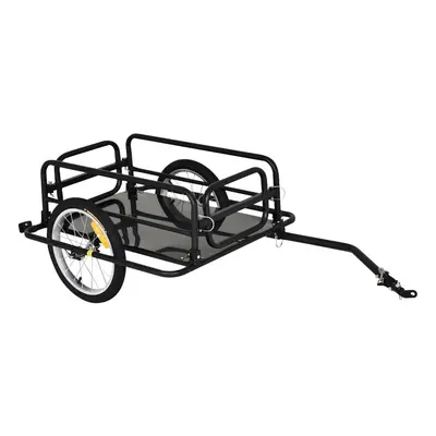 HOMCOM Bicycle Cargo Trailer for Shop Luggage Storage Utility w/ Hitch