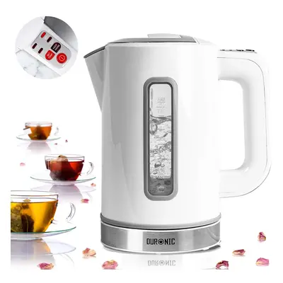 Duronic EK30 /WE Electric Kettle, 1.5L Capacity, Fast Boil, 3000W, Variable Temperature Control,