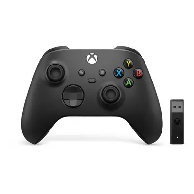 Microsoft Xbox Wireless Controller + Wireless Adapter for Windows Gamepad PC, Xbox One, Xbox One