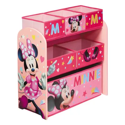 Minnie Mouse Wooden Toy Organiser with Storage Bins