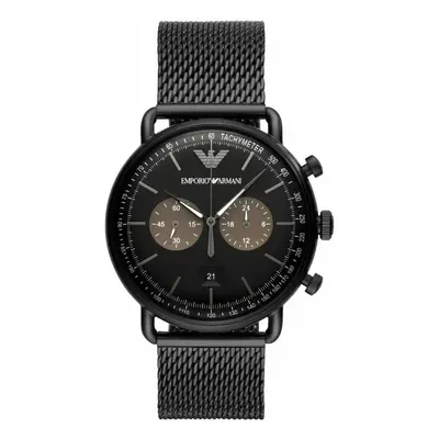 Emporio Armani Aviator Men's WatchÂ¦Tachymeter Chrono DialÂ¦Mesh StrapÂ¦AR11142