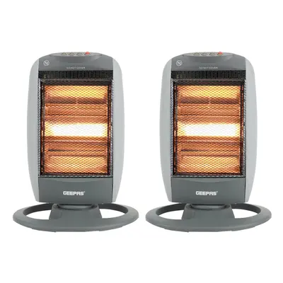 Geepas 1200W Halogen Heater Pack of | 400/800/1200W Heat Settings