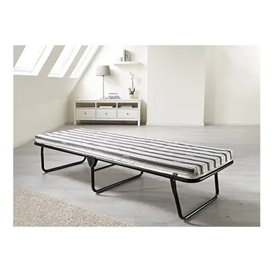 JAY-BE Value Folding Bed with Breathable Airflow Mattress, Fabric, Black, Single