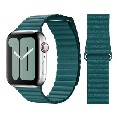 Apple Leather Loop Watch Strap (44mm) - Medium - Peacock