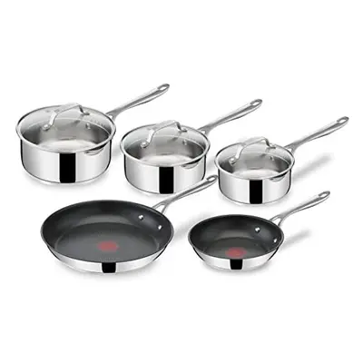 Tefal Jamie Oliver Cook's Direct Stainless Steel Frying Pan, Piece Cookware Set, Non-Stick Coati