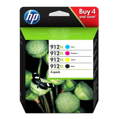 Hp 912Xl Ink Cartridge Black+CMY Inkjet High Yield 3YP34AE Genuine