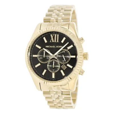 Michael Kors Lexington Chronograph Black Dial Gold-tone Mk8286 Men's Watch