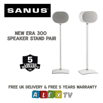 SANUS WSSE32 White Pair Fixed Height Speaker Stands for Sonos Era FREE POST