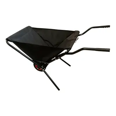 Folding Wheelbarrow Black Lightweight Garden Space Foldable