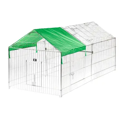 KCT Extra Large Apex Enclosed Roof Metal Pet Playpen Run for Dogs, Cats, Rabbits, Chickens and M