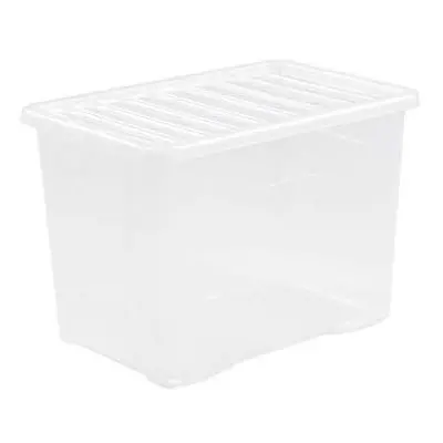 3 pieces, WHAM crystal storage box with lid, litres, transparent