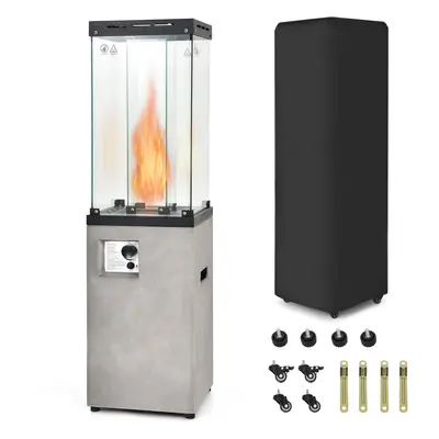 41,000 BTU Propane Patio Heater Outdoor Heater with Lockable Wheels