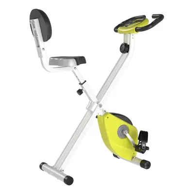 HOMCOM Magnetic Resistance Exercise Bike Foldable LCD Adjustable Seat Yellow