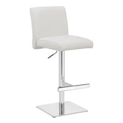 Deluxe Snella Leather Bar Stool White