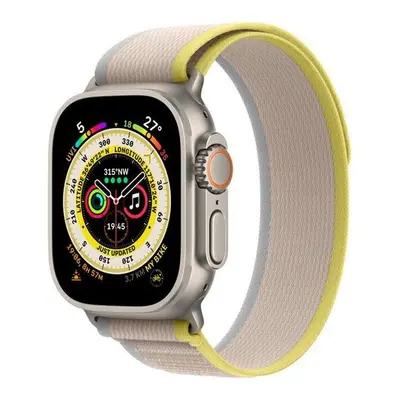 Apple Watch Ultra 49mm Titanium Yellow / Beige Trail Loop M/L