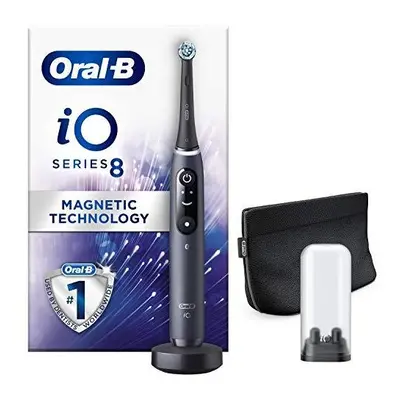 Oral-B iO8 Black Ultimate Clean Electric Toothbrush for Adults with Revolutionary Magnetic Techn