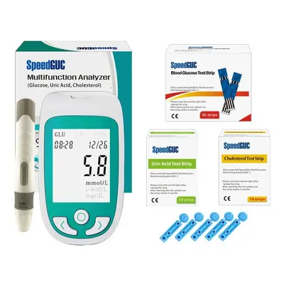 3 In Multifunctional Cholesterol Uric Acid Blood Glucose Monitor Glucose Meter Kit