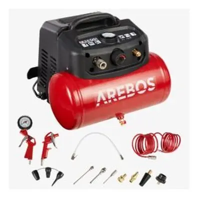 AREBOS Compressed Air Compressor W | L | Bar | Includes 13-Piece Accessories | Low Maintenance |