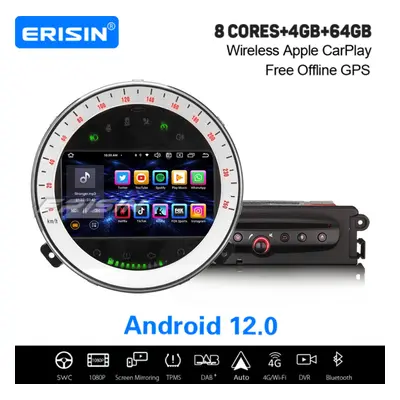 8-Core 64GB Android Car Stereo BMW Mini Cooper CarPlay WiFi Bluetooth 5.0 DAB+ Satnav TPMS OBD2