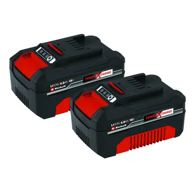 Einhell 2x 4.0Ah Battery Twinpack For All Power X-Change 18V PXC Batteries