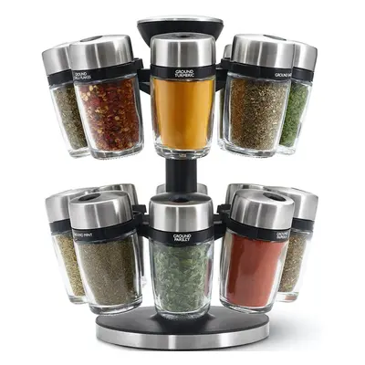 Cole & Mason Herb & Spice Carousel With Filled Jars