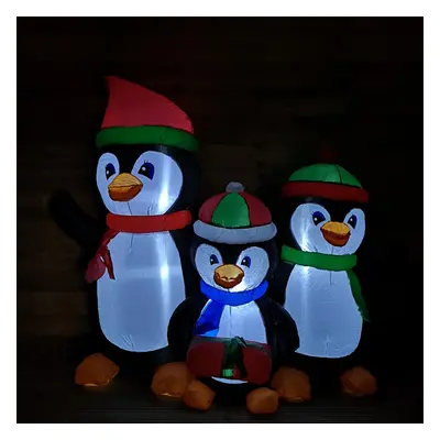 Christmas Decoration Inflatable Penguin Family 5ft LED Lights