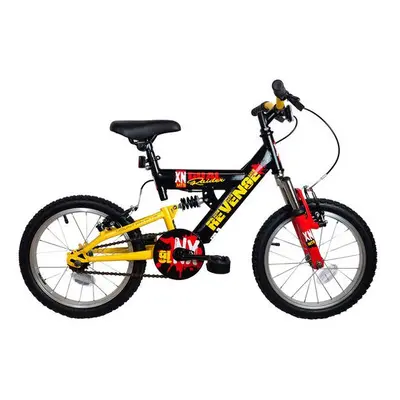 XN Revenge Boys Suspension Mountain Bike 16" Wheel Black/Yellow/Red