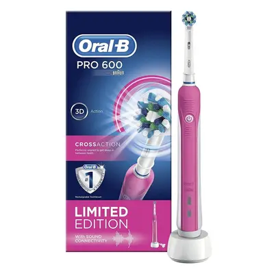 Oral-B Pro CrossAction Electric Rechargeable Toothbrush Powered by Braun - Pink