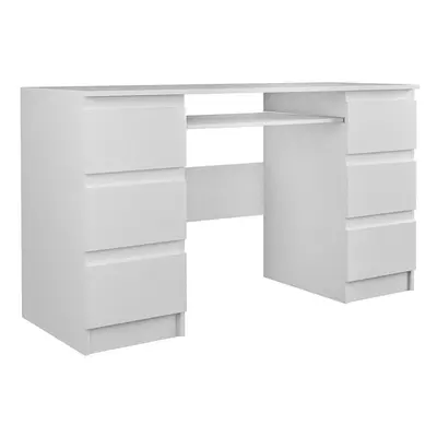 Large Desk Office White Drawer Matt - KUBA