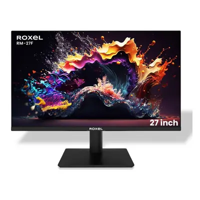 Roxel 27Inch IPS ELED Monitor, Borderless, FULL HD 1080P, 75Hz, 99% sRGB, 5ms RT