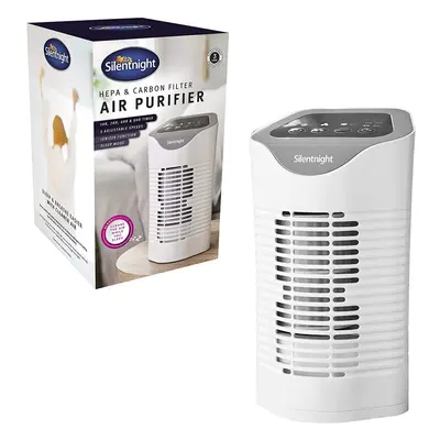 Silentnight Air Purifier with HEPA & Carbon Filters, Air Cleaner for Allergies, Pollen, Pets, Du