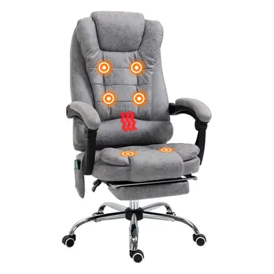 Vinsetto Heated Points Vibration Massage Executive Office Chair Grey